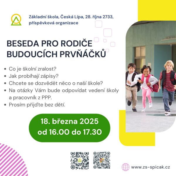 Beseda pro rodiče budoucích prvňáčků 