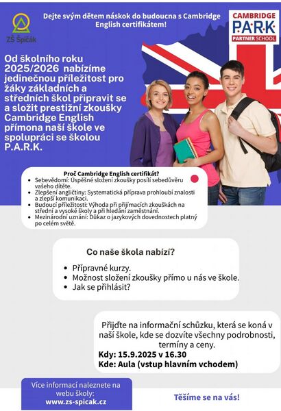 Srdečně zveme na informační schůzku 